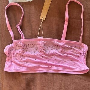 NWT SKIMS Jelly Sheer Rhinestone Bandeau